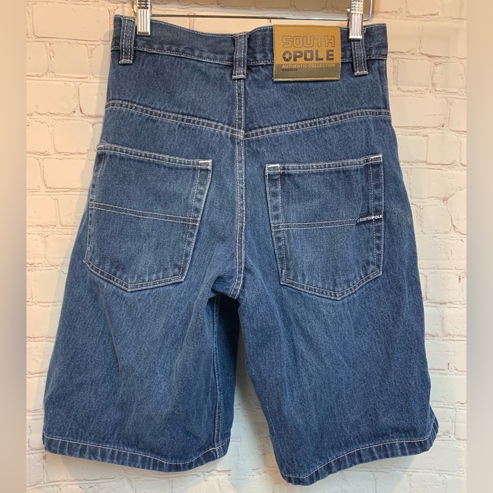 SouthPole Baggy Skater Blue Jean Shorts Size 29 x 10​